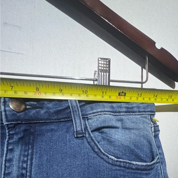 Juniors Rhinestone Jeans Womens 15 Blue Slim Fit Tapered Glam Denim - Picture 5 of 11